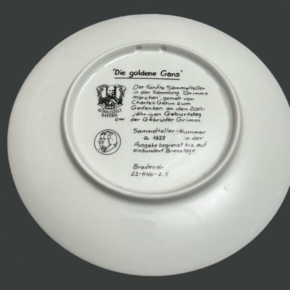 Charles Gehm Collector Plates The Golden Goose &  Die zertanzten Schuhe Grimm 8” - Picture 6 of 11